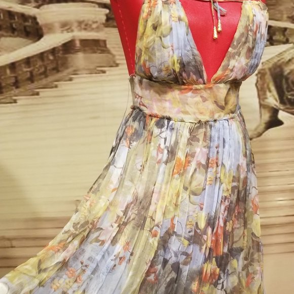 Philosophy Alberta FERRETTI floral chiffon dress S - Picture 6 of 16